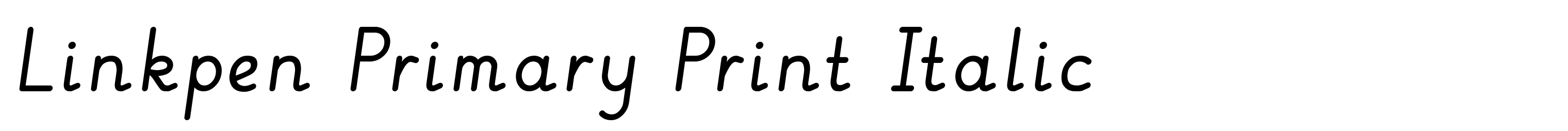 Linkpen Primary Print Italic